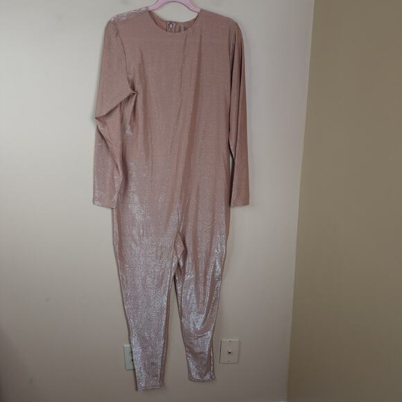 SKIMS Shimmer Catsuit Semi-Sheer High Crew Neckline in Sienna Size 3X - Picture 1 of 9